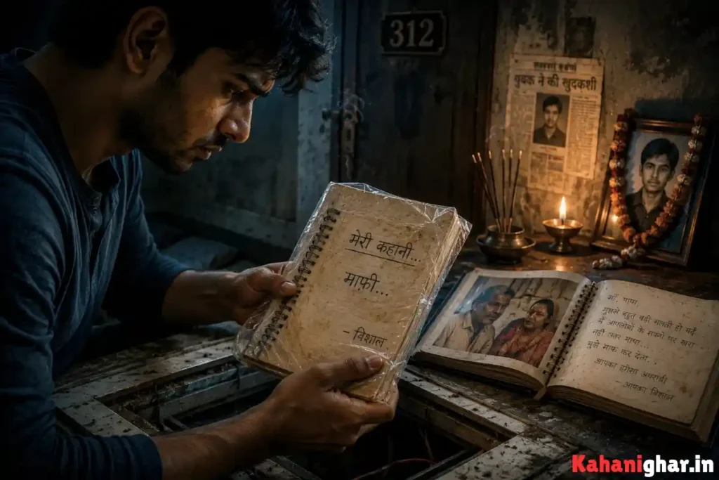 PG नंबर 312 में मिली विशाल की पुरानी डायरी और उसके आखिरी राज का रहस्यमयी दृश्य
