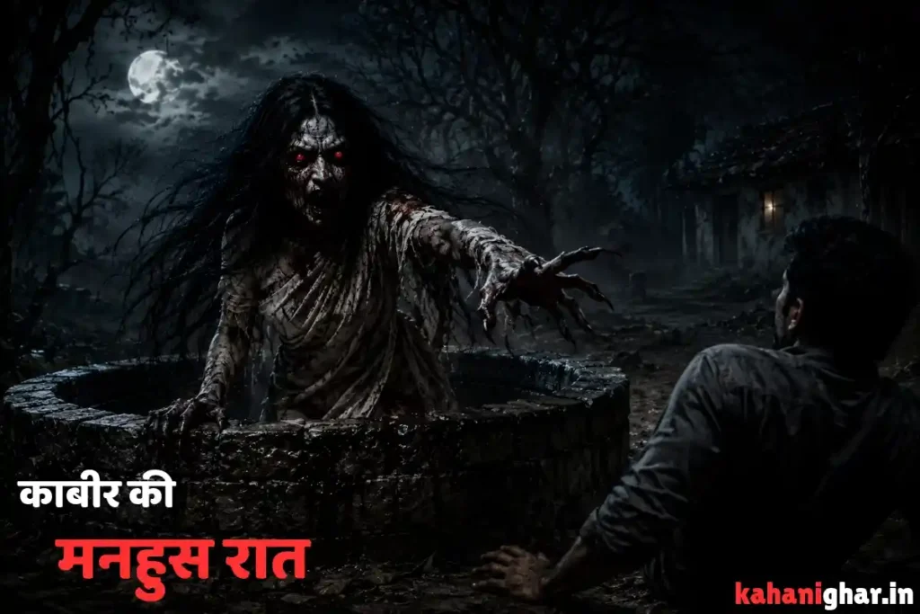 चुड़ैल की कहानी में पुराने कुएँ से निकलती रम्मो चुड़ैल और डरा हुआ कबीर