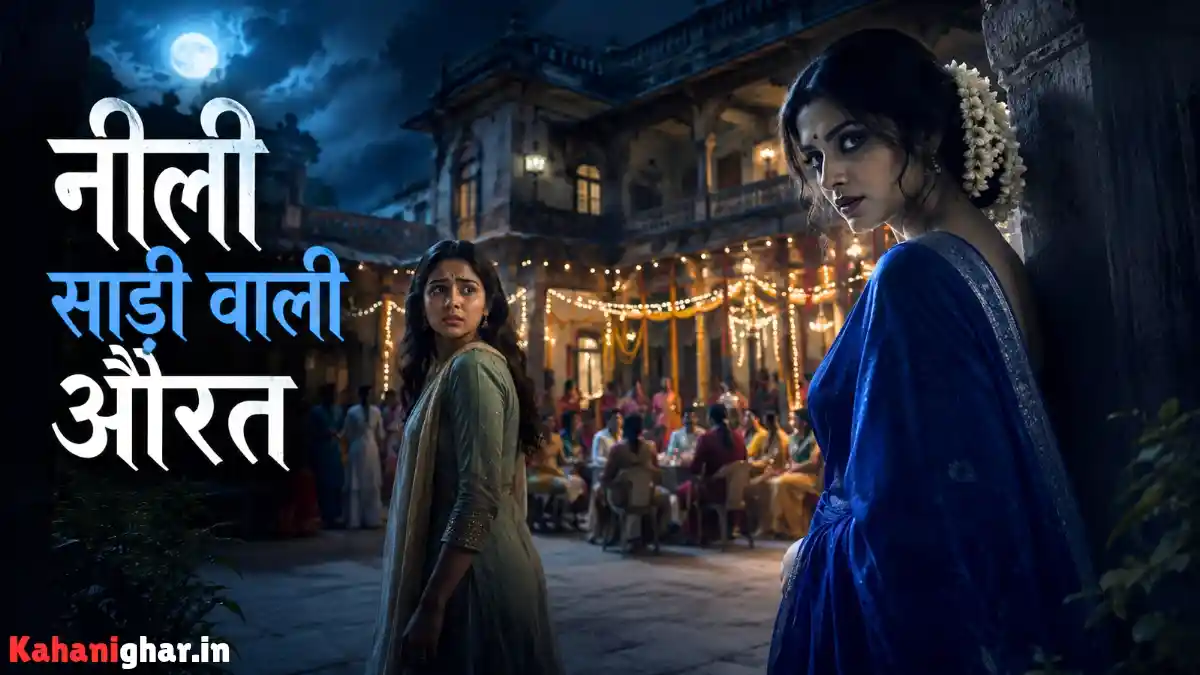 Horror Story in Hindi में शादी की हवेली में नीली साड़ी वाली रहस्यमयी औरत