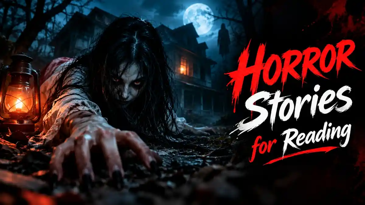 horror stories in hindi for reading with crawling witch in front of haunted house